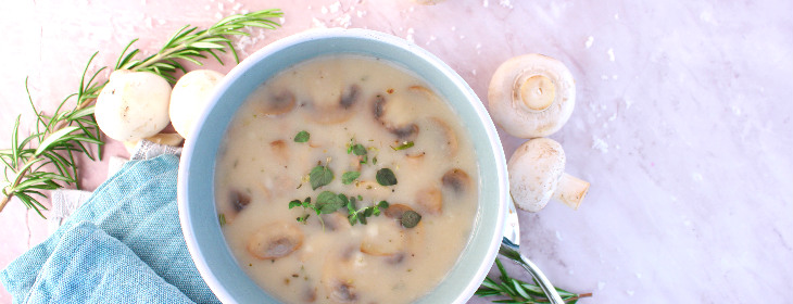 Herby mushroom soup